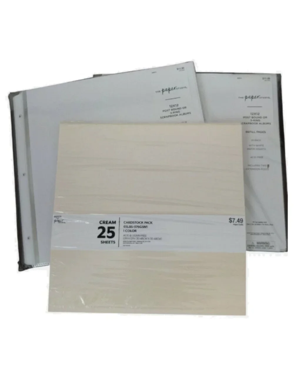 The Paper Studio 12 X 12 Refill Album Pages 50 Sheets and Cream Cardstock New